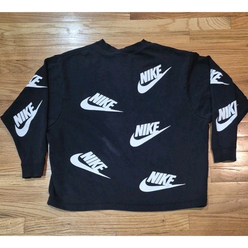 Lot of 2 Nike Sportswear Futura Toss Logo AOP Sweatshirts Women's Size Large - Picture 6 of 12